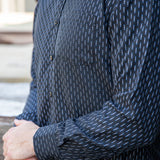 DANIEL K Long Sleeve Patterned Dress Shirt (Black/551)
