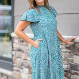 Falling For Floral Midi Dress