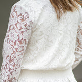MYSTREE Floral Lace Bomber Jacket
