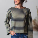 Stripe Pattern Boxy Top