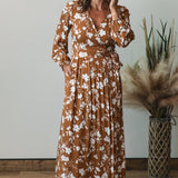 Wrapped In Floral Maxi Dress