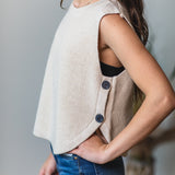 Side Button Sweater Vest