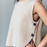 Side Button Sweater Vest