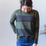 Chunky Stripe Drop Shoulder Sweater