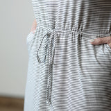 Precious Pinstripe French Terry Dress