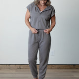 French Terry Hooded Jumpsuit