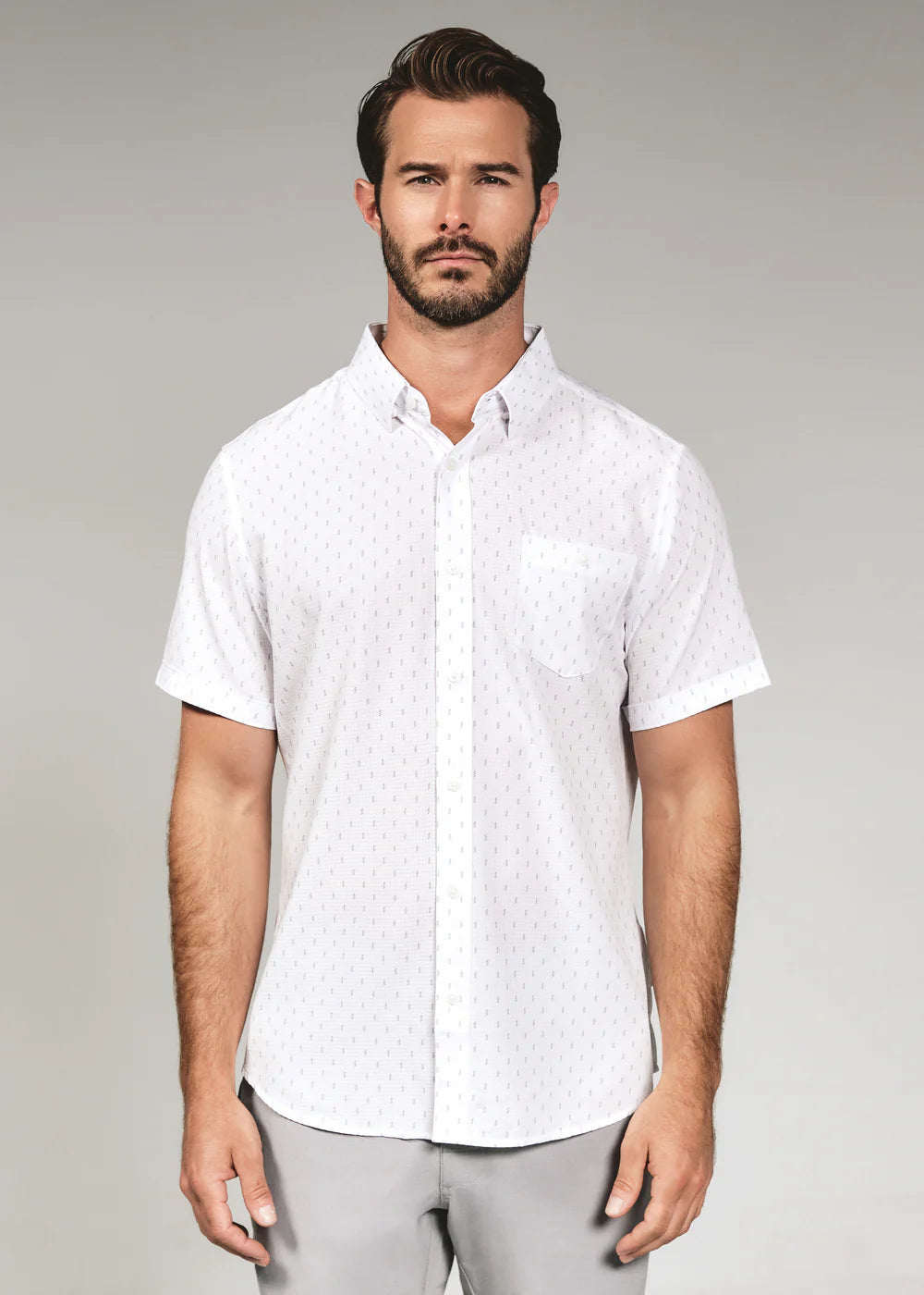 Renzo Short Sleeve Shirt (7 Diamonds) White / 3XL