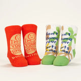 "Little Burrito/Farts" Baby Socks (Blue Q)