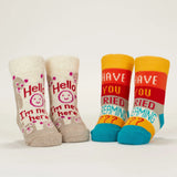 "I'm New/Screaming" Baby Socks (Blue Q)