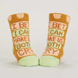 "Cuddle Bug/Both Cry" Baby Socks (Blue Q)