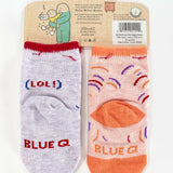 "Hear Me Giggle/Just Sleep" Baby Socks (Blue Q)
