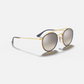 RAY-BAN Round Double Bridge Sunglasses (Arista w/ Brown Gradient Mirror Silver)