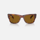 RAY-BAN Women's Mega Wayfarer Classic Sunglasses (Striped Havana w/Brown)