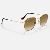 RAY-BAN Hexagonal Sunglasses (Arista/Clear Gradient Brown)