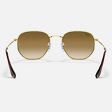 RAY-BAN Hexagonal Sunglasses (Arista/Clear Gradient Brown)