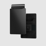 GROOVE LIFE® Leather Wallet (Gun Metal/Black Leather)