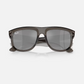 RAY-BAN Boyfriend Reverse Sunglasses (Transparent Dark Grey w/ Grey Mirror)