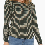 Striped Long Sleeve Knit Top (Liverpool)