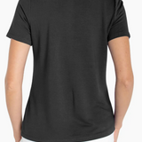 Short Sleeve V Neck Knit Tee (Liverpool)