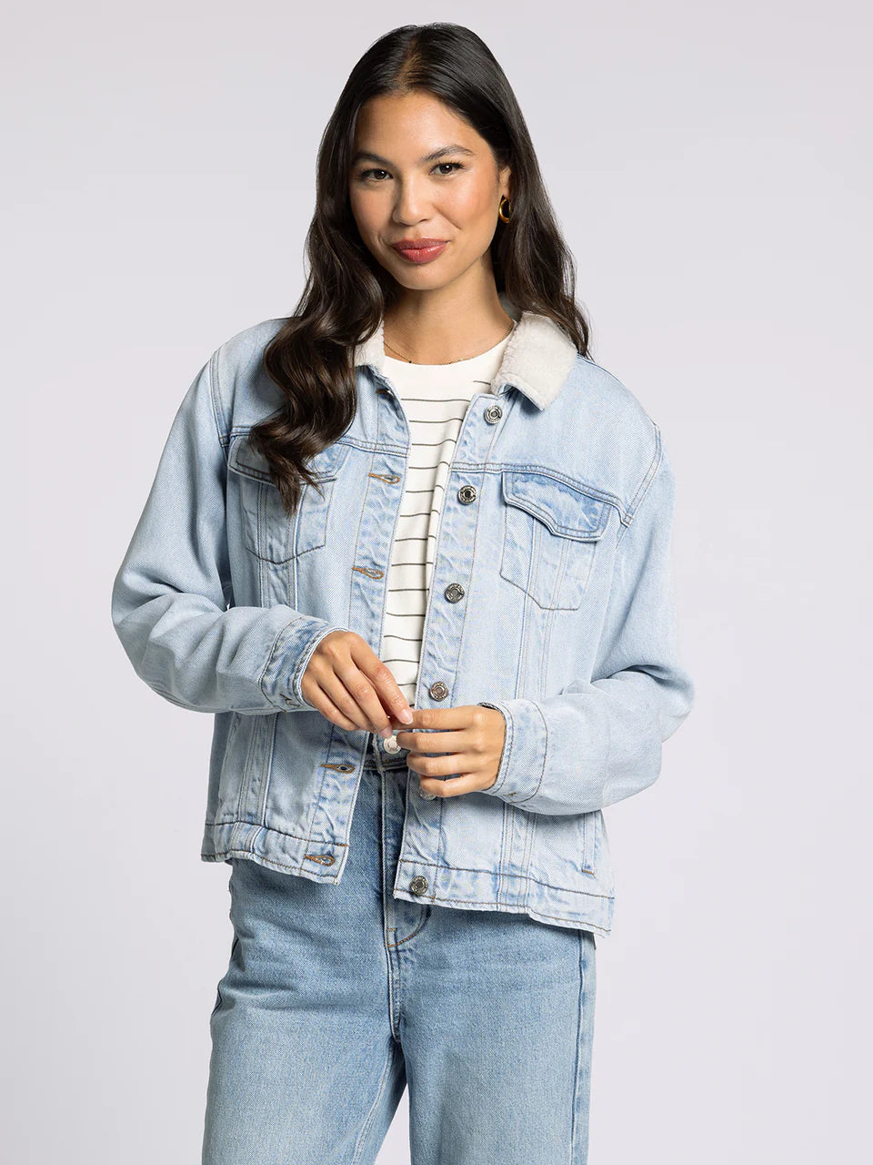 MONO B Crop Denim Jacket