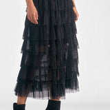 Layered Tullle Midi Skirt