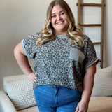 Leopard Print Dolman Top (Plus)
