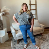 Leopard Print Dolman Top (Plus)