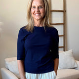 Elbow Sleeve Knit Top