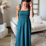 Smocked Floral Jumpsuit