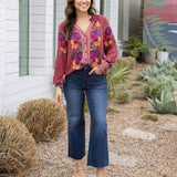 Wide Leg Cropped Waist Shaper Jean (Grace & Lace)