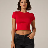 Core Ribbed Crop Tee (7 Diamonds)