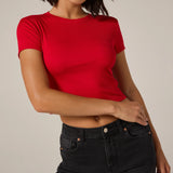 Core Ribbed Crop Tee (7 Diamonds)