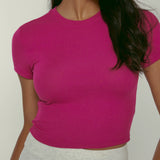 Core Ribbed Crop Tee (7 Diamonds)