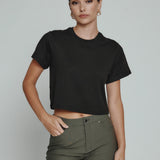 Core Relaxed Crop Crew Tee (7 Diamonds)