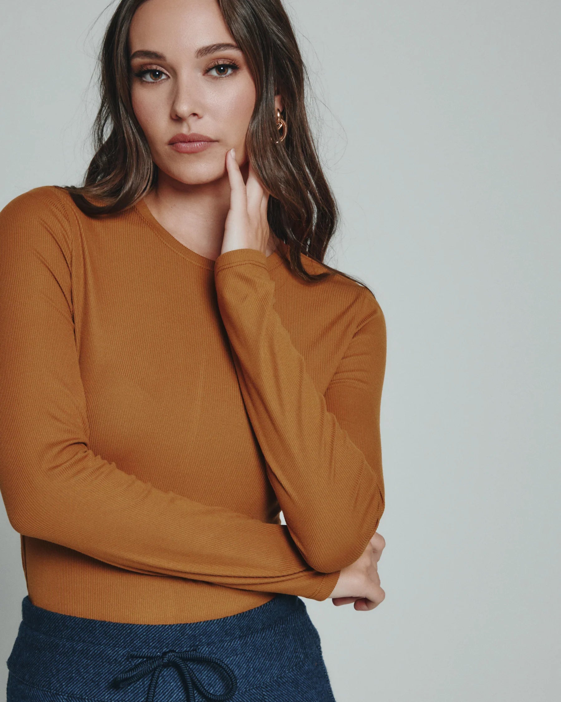 Core Ribbed Long Sleeve Tee (7 Diamonds)