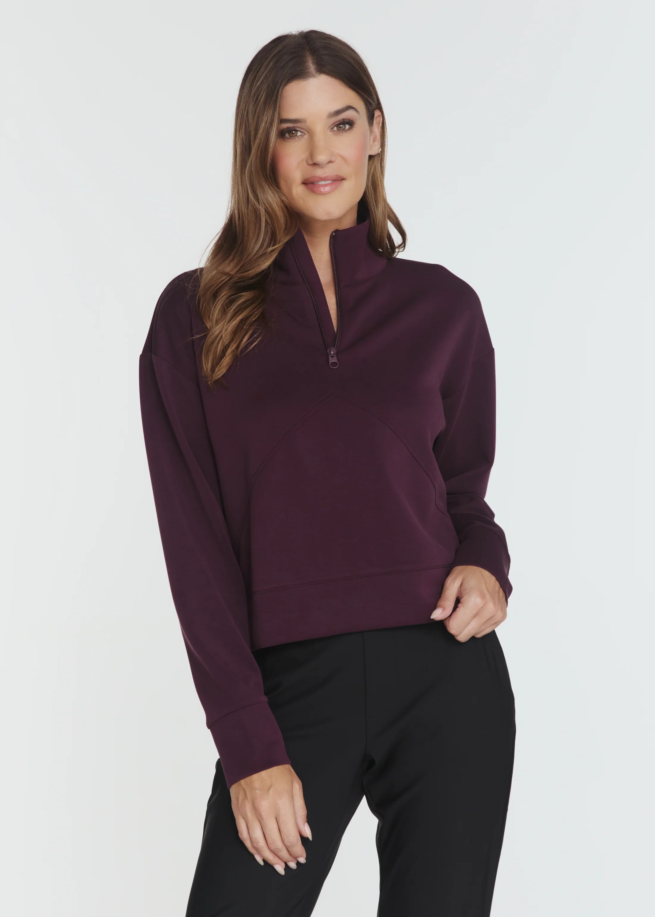 1 REV Crop Quarter Zip Pullover (7 Diamonds)