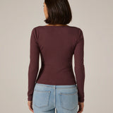 Modal Ribbed Boatneck Top (7 Diamonds)