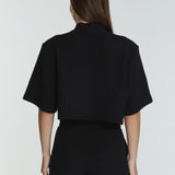 1 Ellis Short Sleeve Crop Top (7 Diamonds)