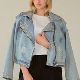 Rhinestone Denim Jacket