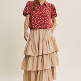 Brunch Date Bubble Hem Blouse