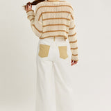 Open Knit Cropped Sweater