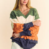 Cozy Waves Colorblock Sweater