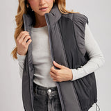 Color Contrast Puffer Vest