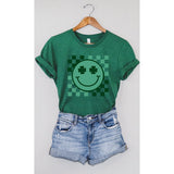 Smiley Face Checkered Graphic Tee