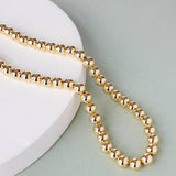 Simple Gold Beaded Necklace