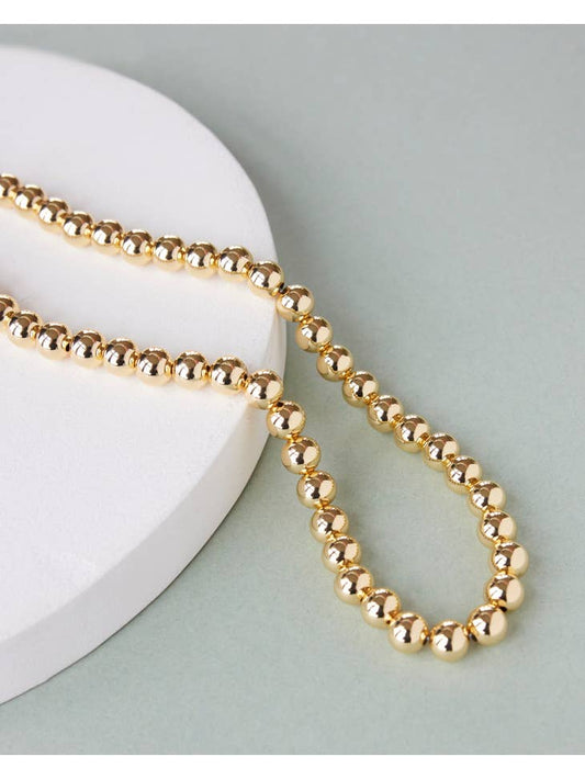 Simple Gold Beaded Necklace