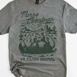 "Merry Christmas Ya Filthy Animal" Graphic Tee