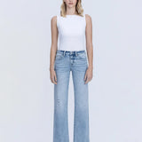 Aileeah Slim Wide Leg Jean (Vervet)