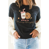 "Merry & Bright" Cookies & Milk Graphic Tee