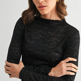 Lovely In Lace Mock Neck Top